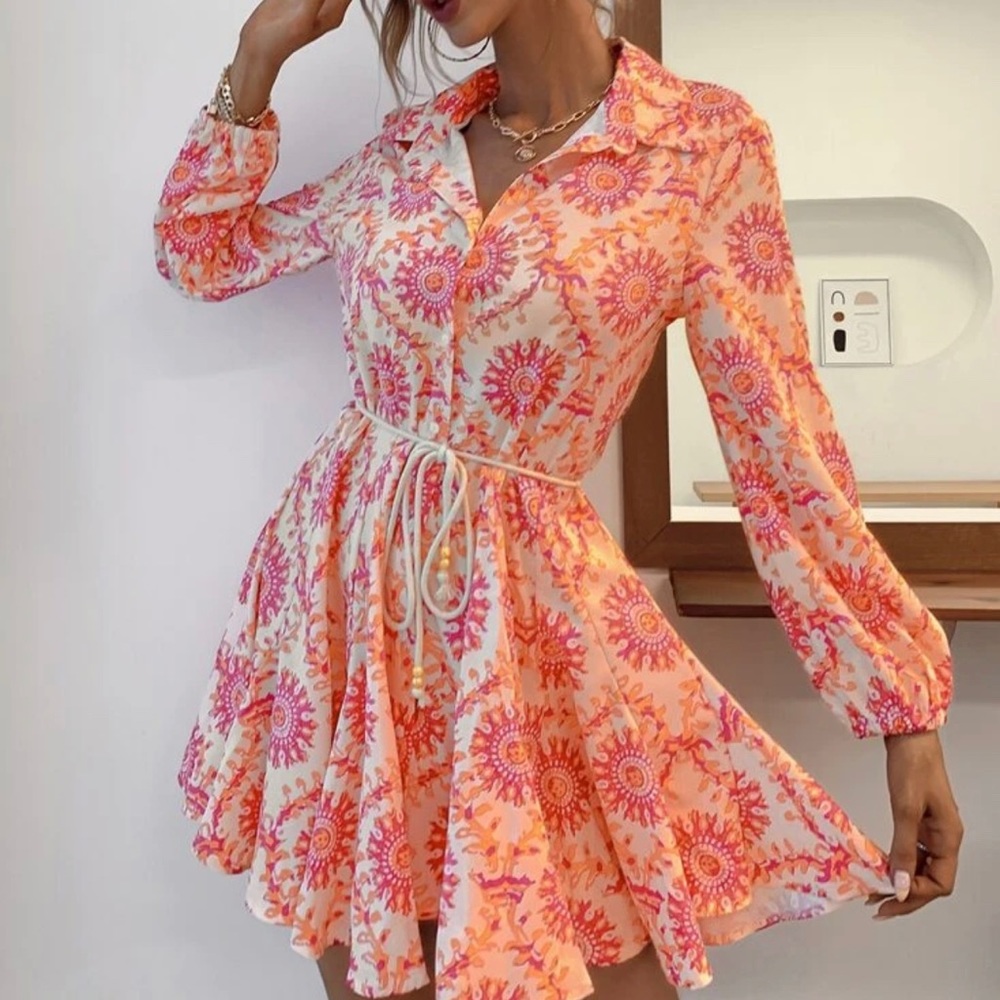 Colorful Patterned Dress - Picture 2 of 6